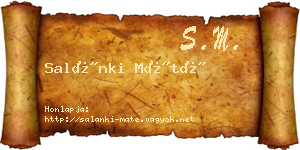 Salánki Máté névjegykártya